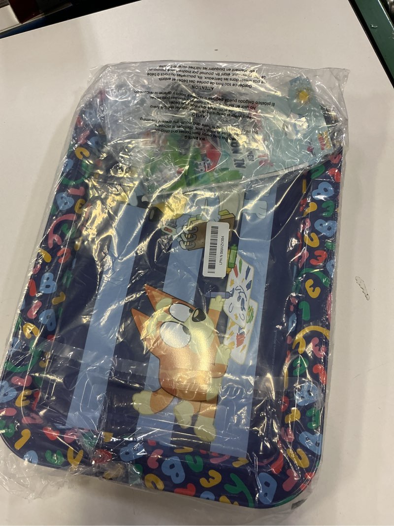 Condition photo showing Good Condition for Bluey Lap Desk - Bundle 17" Rectangular Tray with Legs for Eating, Reading, Working Plus Stickers, M
