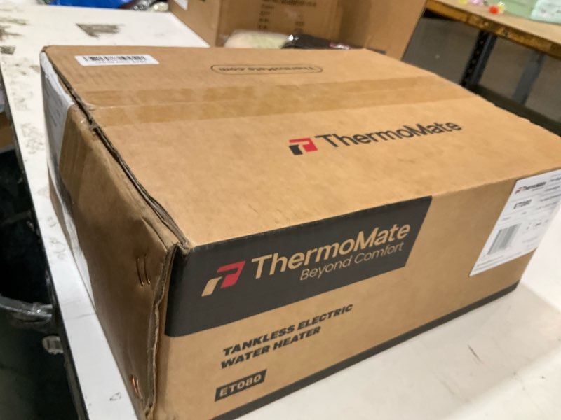 Condition photo showing Good Condition for tankless water heater electric, thermomate 8kw at 240 volt, on demand instant hot water heater for point of use, self-modulating save energy, save space, 1.56gpm at 35°f rise et-8kw