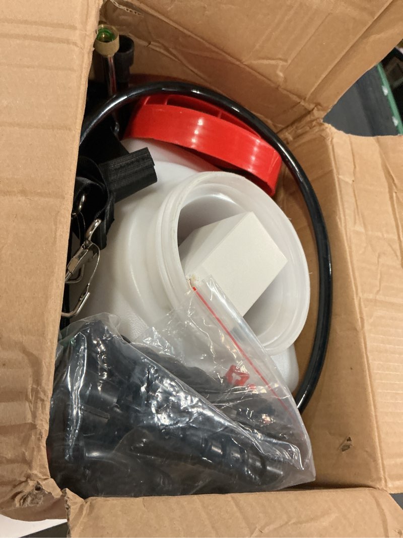 Condition photo showing As Is for Battery Powered Backpack Sprayer 3.2 Gallon, CENCANON 100 PSI Electric Graden Sprayer Works with 12V Battery, Weed Yard Sprayer with Telescopic Wand, 6 Nozzles, 4 Ah Battery & Charger Included 3.2GL
