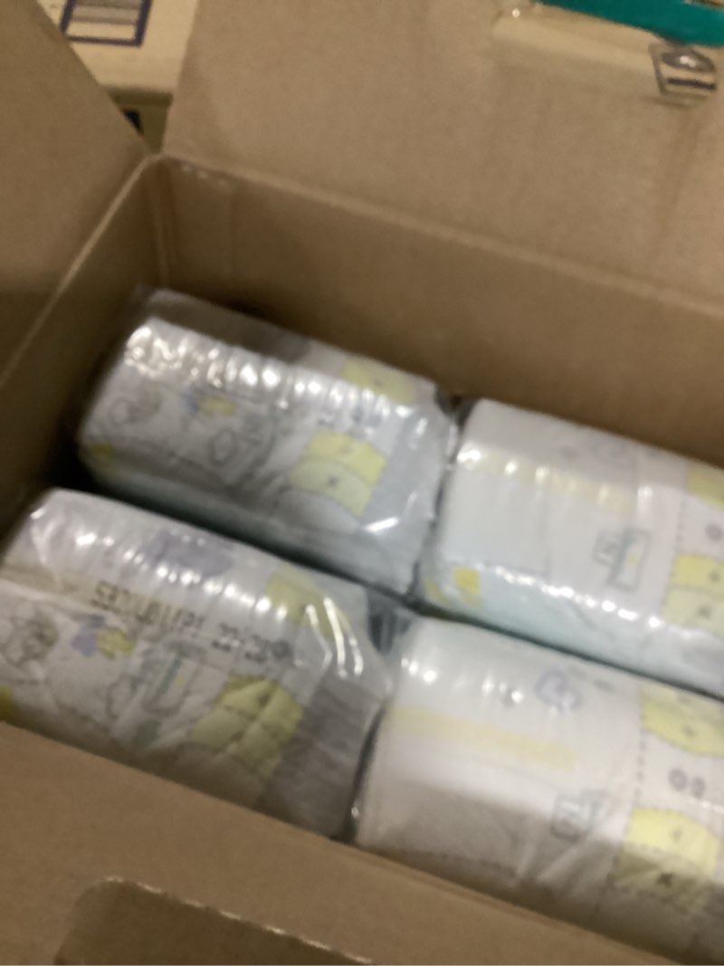 Condition photo showing As Is for pampers swaddlers diapers, size 0 (up to 10 lbs), 140 count, absorbent, keeps baby dry and comfortable, skin safe disposable baby diaper (packaging may vary) newborn 140