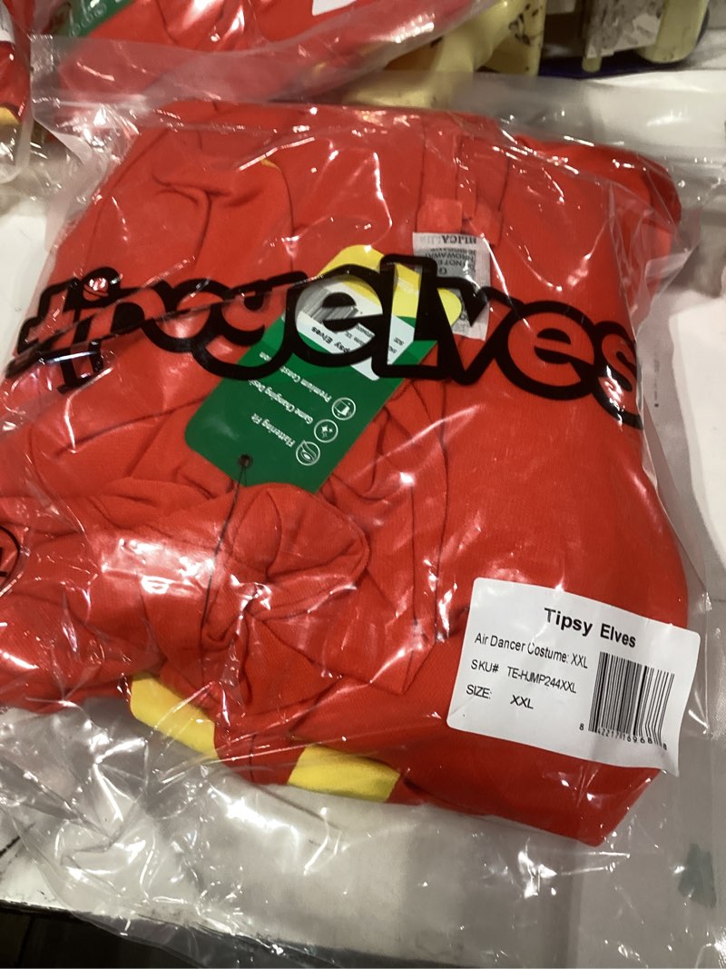 Tipsy Elves Funny Halloween Costume Red and Yellow Waving Tube Man Inflatable-inspired Jumpsuit for 