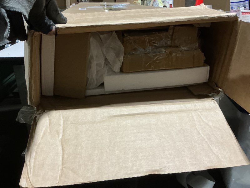 Condition photo showing As Is for FACBOTALL 82" Tall Bookshelf, 7-Tier Open Shelves Bookcase, Freestanding Display Storage Shelves, Tall Bookcase Home Decor Furniture for Home Office, Living Room, Bedroom, Light Oak