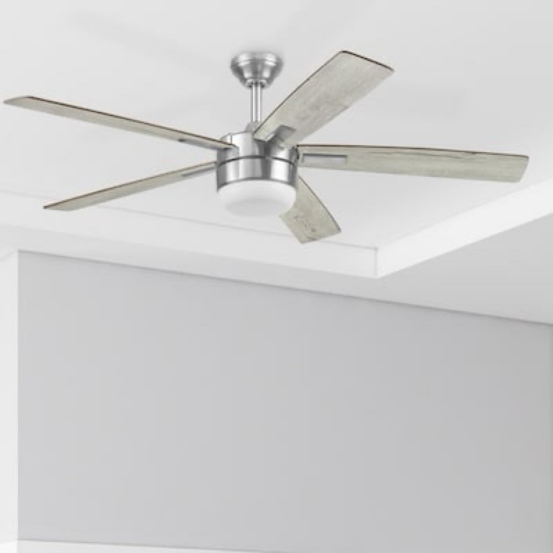 500+ bought last week harbor breeze boltz iii easy2hang 52-in brushed nickel with gray blades