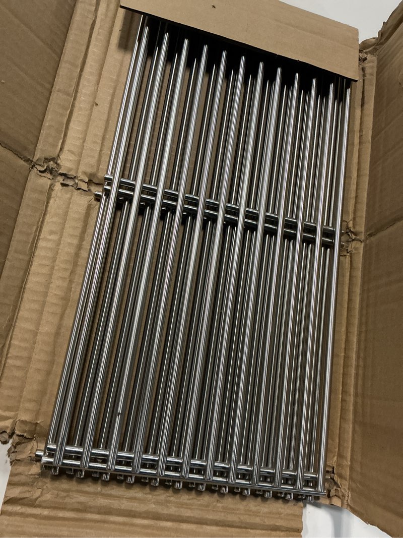 Condition photo showing Good Condition for sf4104 (4-pack) 17.75" stainless steel cooking grates replacement for gas grill models brinkmann 810-3660-s 810-3661-f 810-9610-f 810-9620-0 810-6680-s and smoke canyon gr2002401-5c-00,set of 4