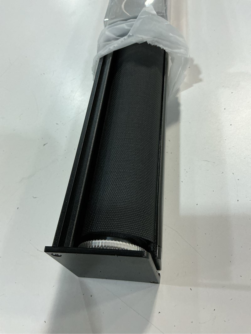 Condition photo showing Good Condition for aosky light filtering roller shades cordless blinds for windows, free-stop shades with valance, 99% blackout, thermal insulated fabric, uv protection, natural woven blinds?32" w x 72" h, black? black 32"w x 72"h