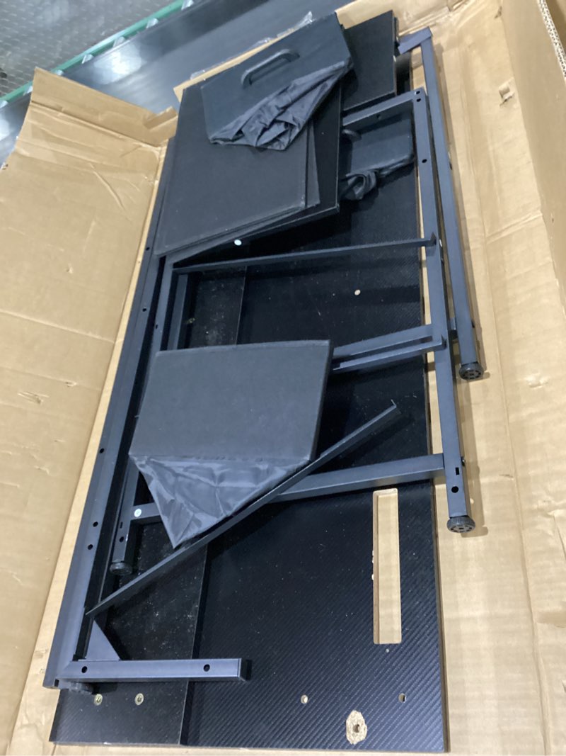 AODK 59 Inch Gaming Desk with USB Charging Ports & LED Light- Reversible Computer Desk with Storage 