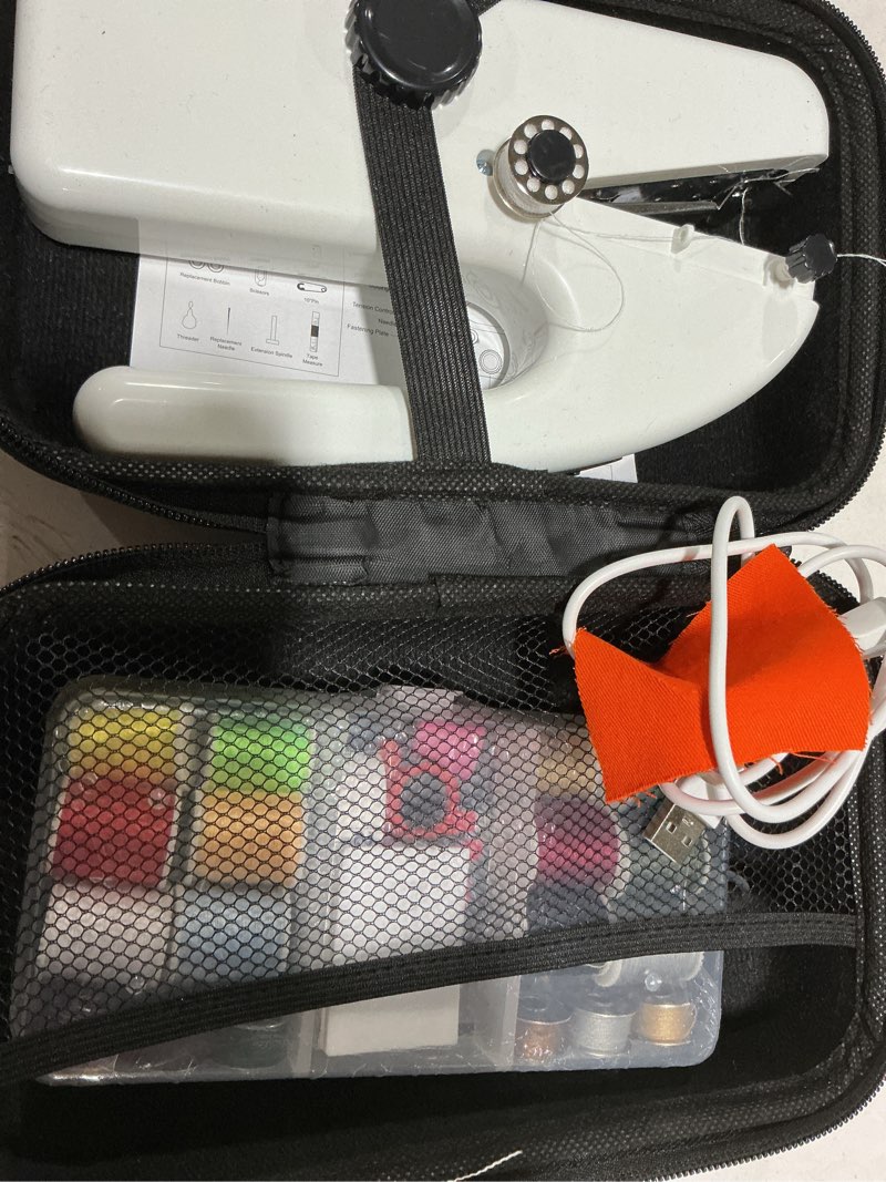 handheld sewing machine for beginners, mini portable electric sewing machine, easy to use, fast stit