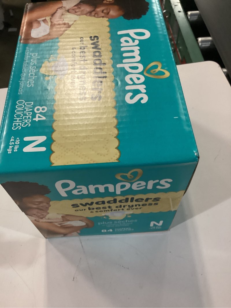 Condition photo showing New/Like New for pampers swaddlers diapers newborn - size 0, 84 count, ultra soft disposable baby diapers