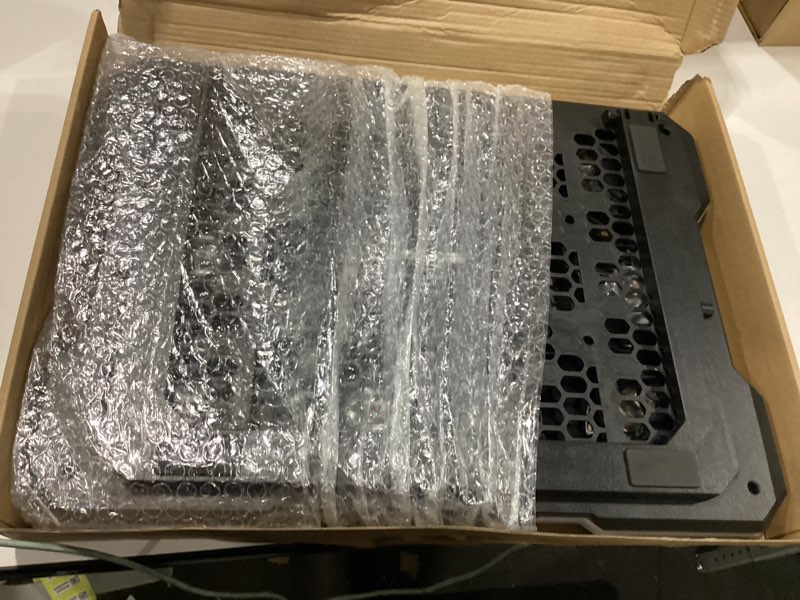 Condition photo showing New/Like New for chillcore laptop cooling pad, rgb lights laptop cooler 9 fans for 15.6-19.3 inch laptops, gaming laptop fan cooling pad with 8 height stands, 2 usb ports - a21 blue