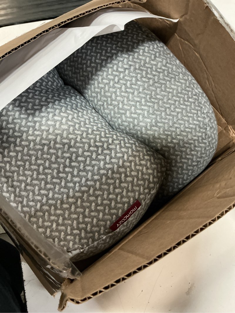 Condition photo showing Good Condition for momcozy portable pregnancy pillow – w shaped maternity support for side sleepers, adjustable travel wedge pillow for back, belly, and hip relief, ideal for pregnant women, deep grey gray regular