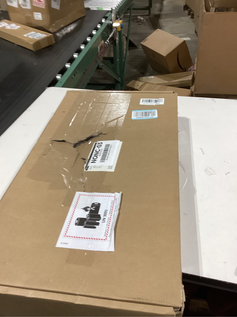 Condition photo showing New/Like New for Stainless Steel Shower Niche 24" X 12", No Tile Needed Wall Niche with RGB Led Light, Recessed Shower Shelf for Bathroom Storage Over Mount Installation, Matte Black Matte Black 24"x12"