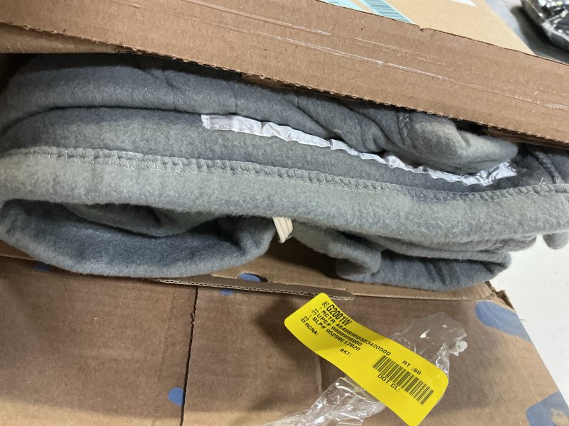 Condition photo showing Good Condition for electric heated blanket throw 50" x 60" , 4 hours auto-off & 6 heating levels single fleece blanket grey