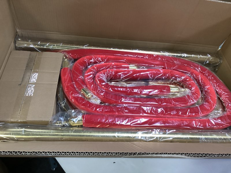 Condition photo showing New/Like New for 4Pcs Gold Stanchion Post Queue Velvet Ropes and Posts with Soild Base and 3pcs 5 Ft Red Velvet Ropes Carpet Ropes Posts Stanchion Set Crowd Control Barriers for Party Supplies gold stanchions 4pcs