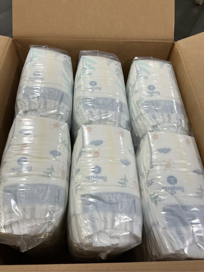 Condition photo showing New/Like New for pampers pure protection baby diapers, size 2 (12-18 lbs), 186 count, up to 100% leakproof, premium plant-based skin protection, hypoallergenic soft diapers size 2 186