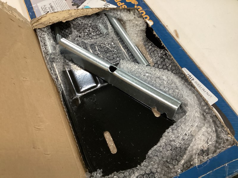 Condition photo showing As Is for RV Dual Propane Tank Mounting Rack 40lb,30lb and 20ld Tanks for Camper and Travel Trailers with Different Connecting Pipes, Black, White, Grey or Red Options (Black)