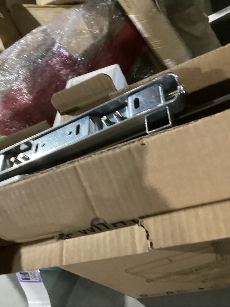 Condition photo showing As Is for Insputer Dual Pull Out Trash Can Under Cabinet with Soft-Close Slides, Heavy Duty Under Sink Trash Can Kit for Kitchen Sink, Laundry, Garbage Can Not Included, Requires 17" W X 24" D Cabinets Double Silver