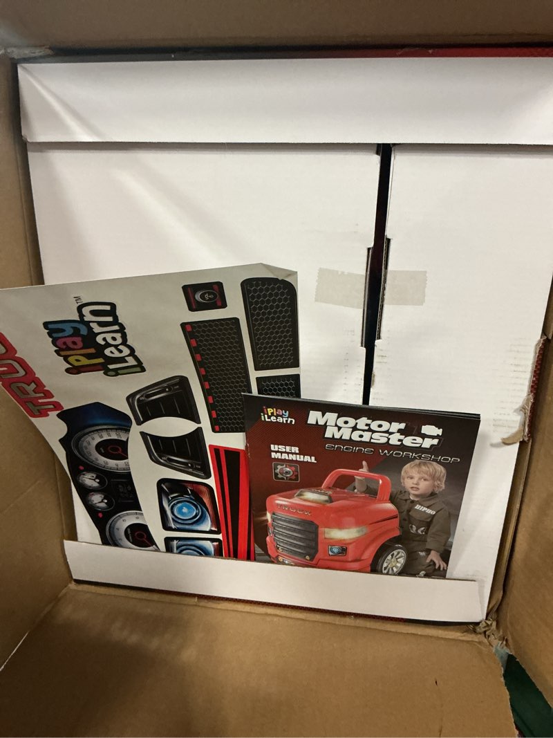 Condition photo showing Good Condition for iPlay, iLearn Large Truck Engine Toy, Kids Mechanic Repair Set for 3-5 Yr Toddlers, Big Builder Kit, Take Apart Motor Vehicle Pretent Play Car Service Station, Gifts 4 6 7 8 Year Old Boy Child