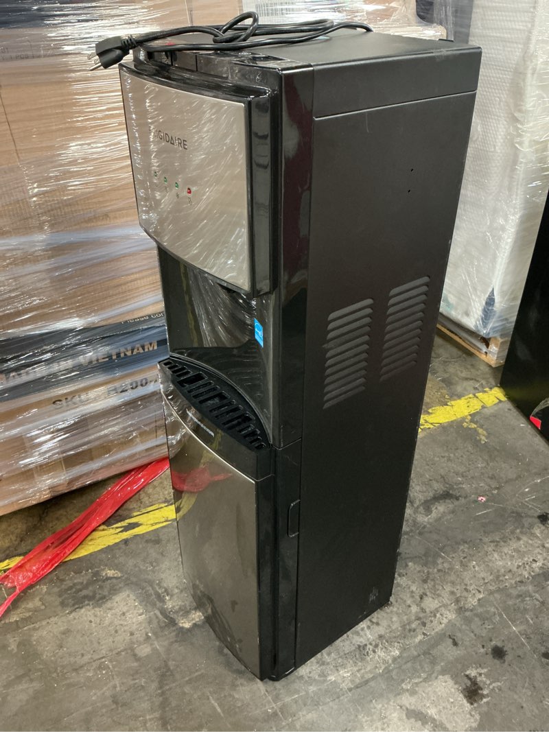 Condition photo showing As Is for Frigidaire 5 Gallon Bottom Loading Hot and Cold Water Dispenser