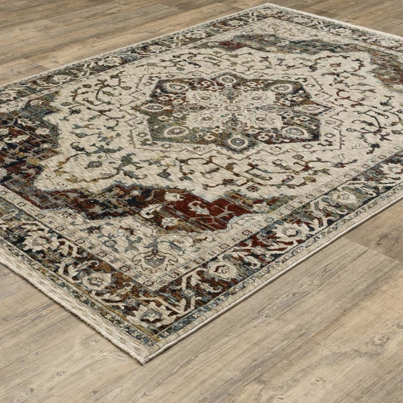 Condition photo showing Good Condition for Oriental Weavers Capella CAP12 Beige Multi Area Rug
