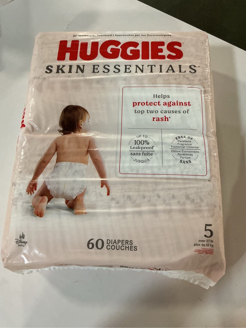 HUGGIES SKIN ESSENTIALS 60 counts, size 5