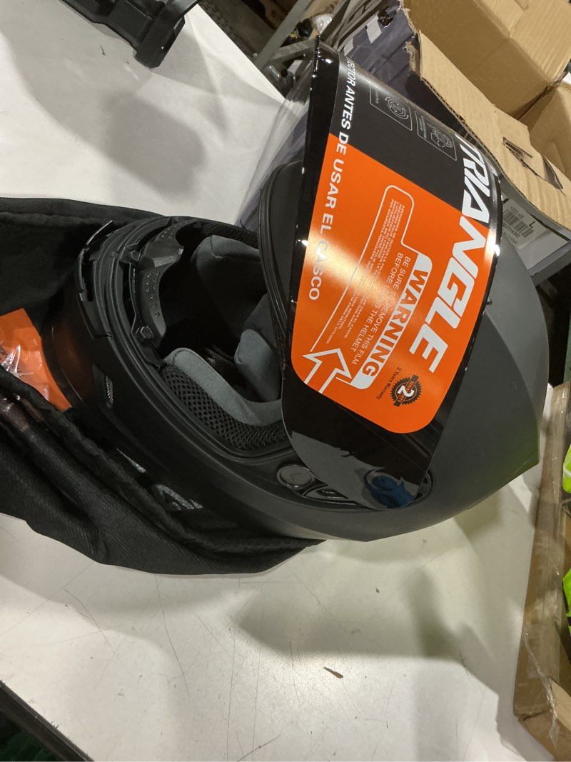 Condition photo showing Good Condition for triangle kids motorcycle helmets youth full face helmet lightweight with 2 visors dot approved large matte black