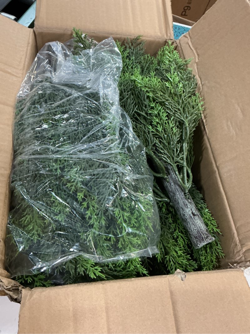 Condition photo showing Good Condition for 3FT Artificial Topiary Tree Realistic Faux Cedar Pines Christmas Trees UV Rated Fake Shrubs for Front Porch Faux Plants Indoor and Outdoor Decor (2 Pack)