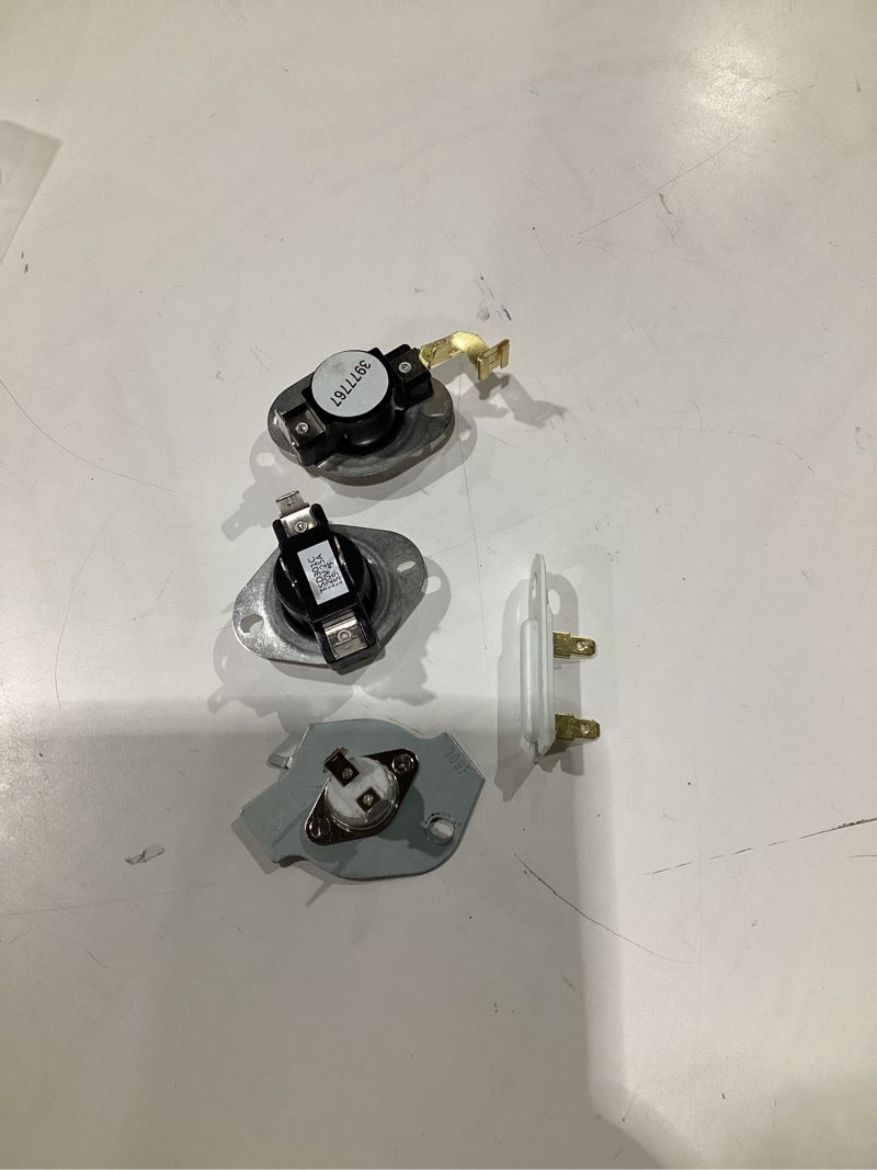 Condition photo showing Good Condition for BlueStars [LIFETIME WARRANTY] 3387134 Cycling Thermostat 3392519 Dryer Thermal Fuse 3977393 Thermal Cut-off Switch 3977767 High-limit Thermostat Kit - Compatible with Whirlpool Kenmore Maytag Dryers Pack of 1