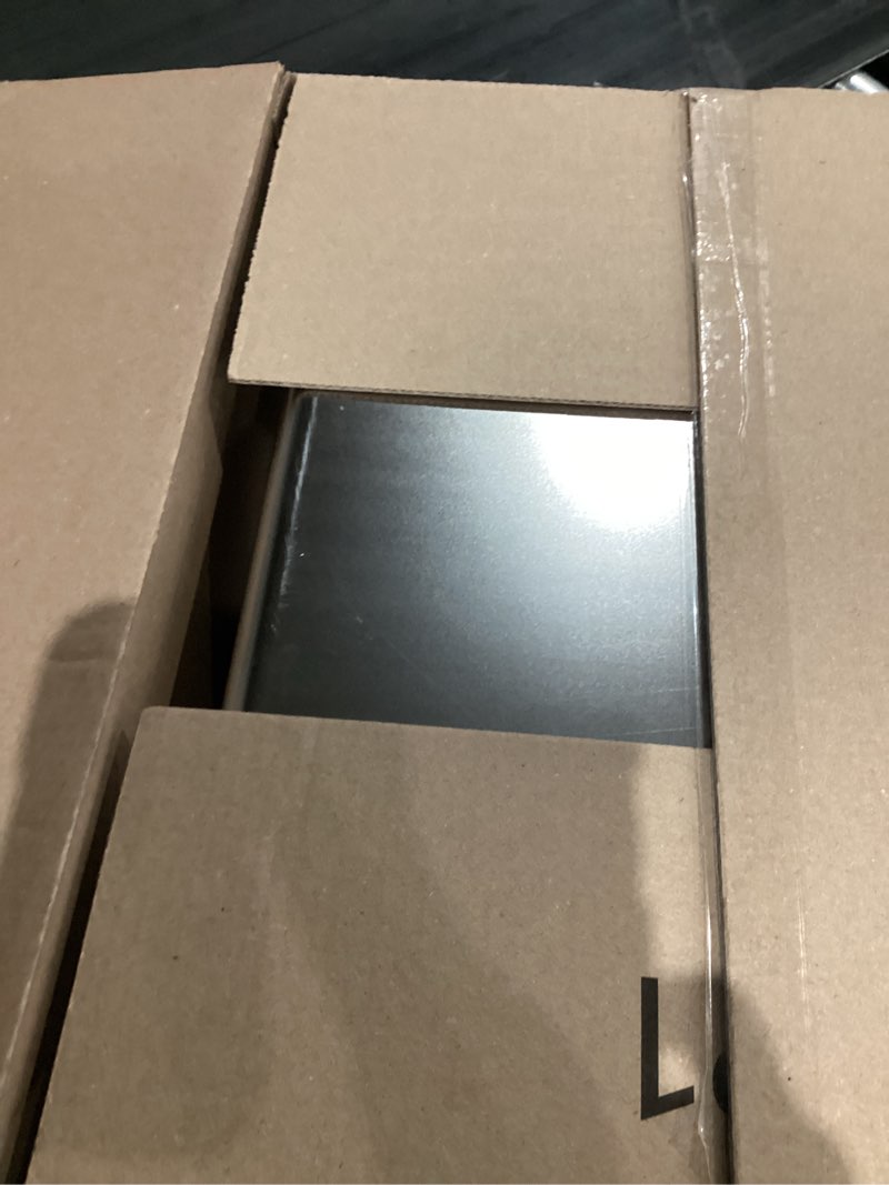 Condition photo showing As Is for Stainless Steel Litter Box Large, Metal Cat Litter Box 6" High Sided, Metal Litterbox, Easy Clean Non Stick No Smell,Cats Litterbox Toilet Pet Supplies for Indoor Kitty, Kitten, Rabbit, Puppy Large (19.7" x 13.6" x 6")