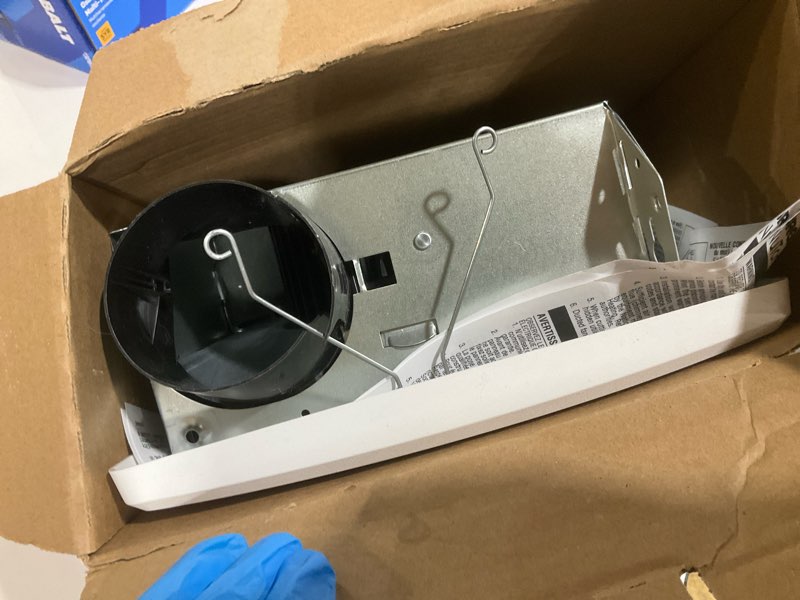 Condition photo showing As Is for broan-nutone 3022086 50 cfm economy energy star 2-sone bathroom ventilation fan white