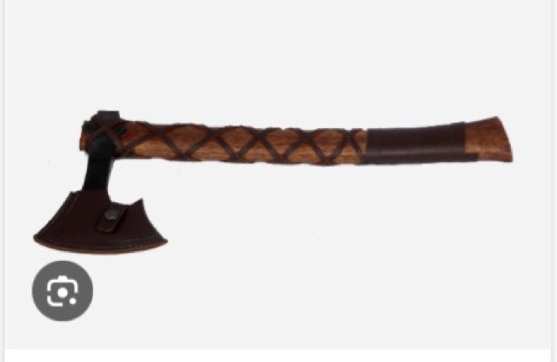 Viking Traders Bearded Throwing Axe| Authentic Viking Axe | Hand-Forged | Solid Leather Rope Wrapped