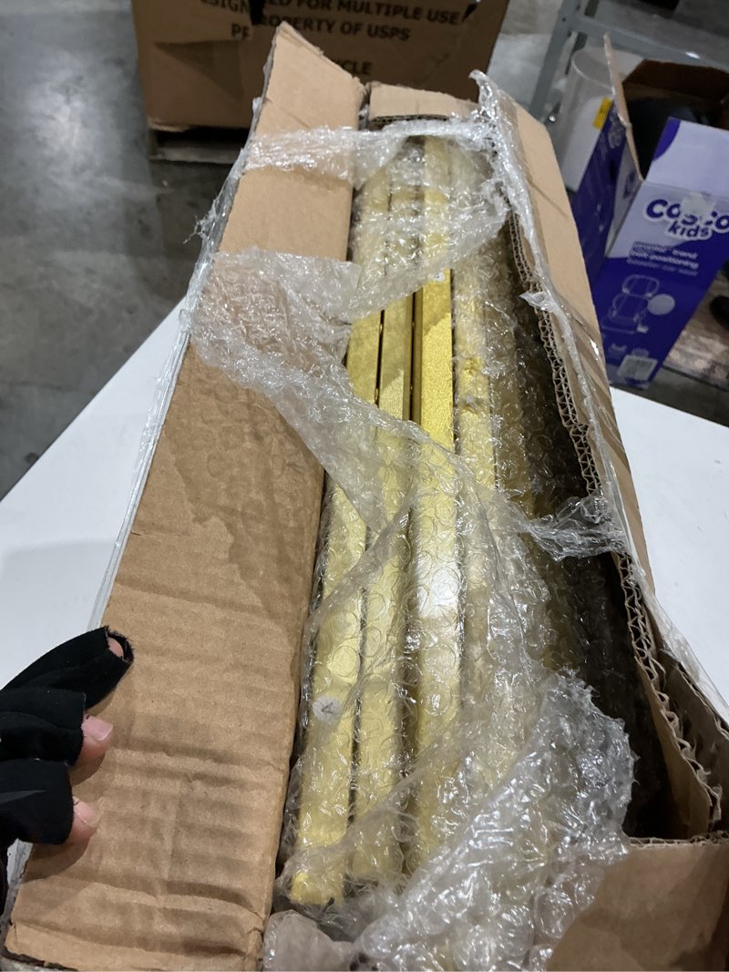 Condition photo showing Good Condition for u-shaped metal arched flower rack perfect for wedding decorations and celebrations 7.2 x 4.2 ft wedding arch frame for birthdays, parties, and more (gold)