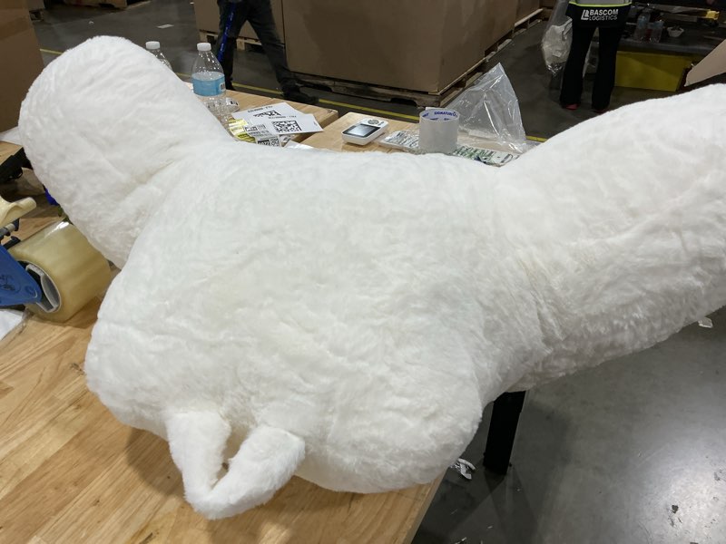 Condition photo showing Good Condition for a nice night faux fur reading pillow bed wedge large adult children backrest with arms back support for sitting up in bed/couch for bedrest,ivory ivory standard
