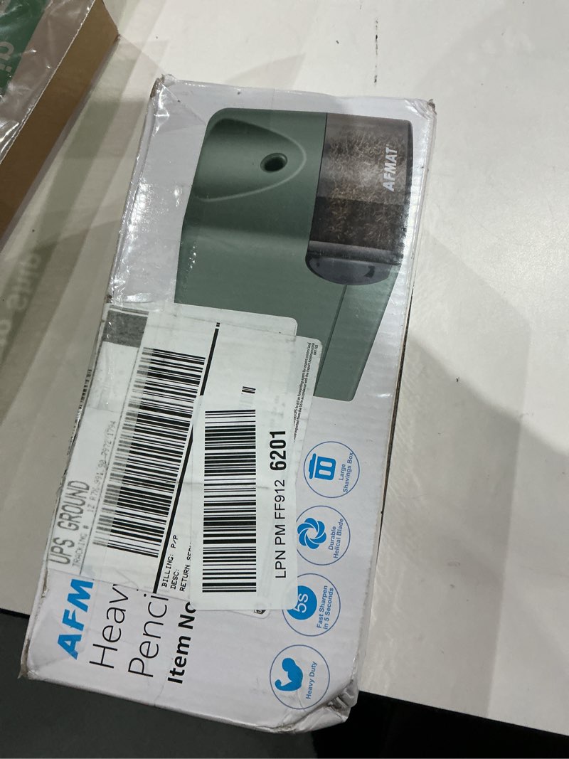 Condition photo showing New/Like New for AFMAT Electric Pencil Sharpener for Classroom, Heavy Duty Colored Pencil Sharpener for 6.5-8mm Pencils, Plug in Pencil Sharpeners w/Upgraded Helical Blade (10000 Sharpenings), UL Listed, PS105 Green