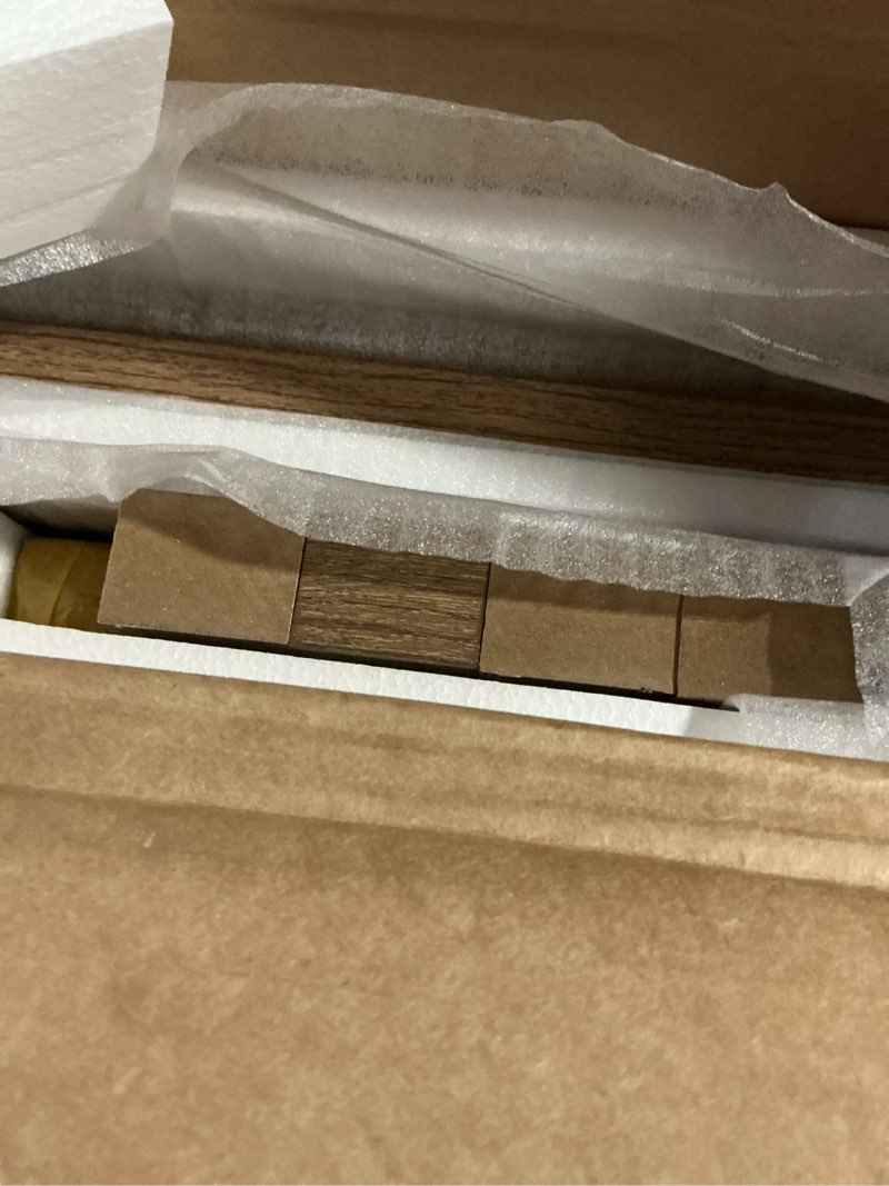 Condition photo showing Good Condition for SICOTAS Rattan Nightstand,Rattan Decor Drawer with Brass Knobs Night Stand Bedside Table Boho End Tables Side Tables with Storage Shelf for Bedroom,Small Space Carbon Cherry 1