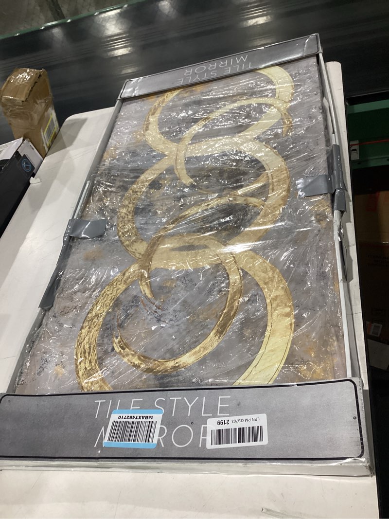 Condition photo showing Good Condition for i@u gold abstract wall art for bedroom minimalism home wall decor abstract gold circle wall art prints bathroom kitchen canvas print artwork for walls office decor 20x40 inch iu1f 40"l x 20"w