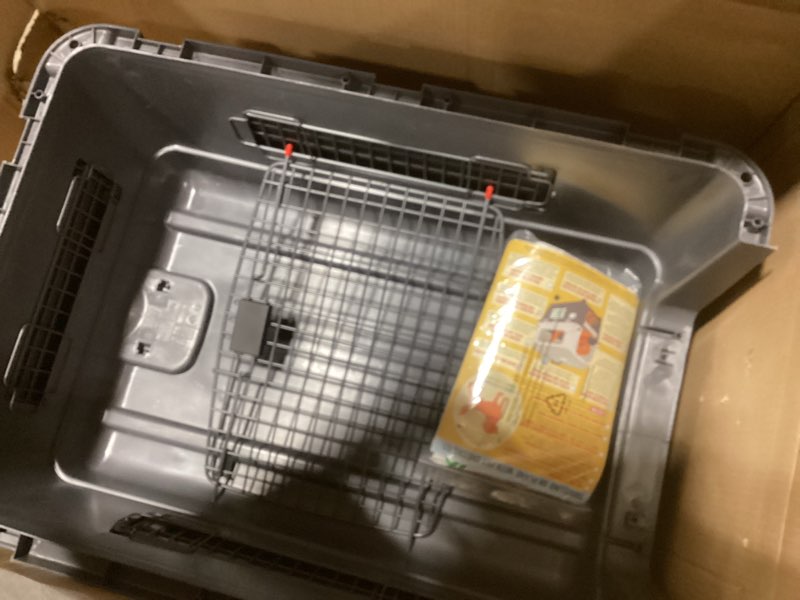 Condition photo showing As Is for SportPet Designs Plastic Airline Approved Kennels Wire Door Travel Dog Crate, Medium