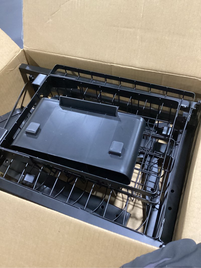 Condition photo showing Good Condition for over the sink dish drying rack - adjustable 2 tier x-large capacity stainless steel drainer with cutlery & utensil holders, kitchen storage & organization, 31.5"-39.5"l x 12"w x 24.5"h, black black plus - 4 baskets