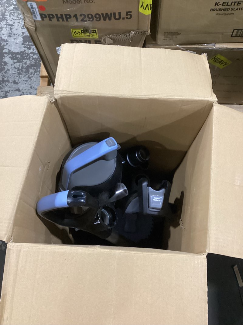 Condition photo showing As Is for “Not Tested” Bissell CleanView Max Tangle-Free Rewind Pet Hair Vacuum with LED Headlights, Tangle-Free Brush Roll, Automatic Cord Rewind, Included pet Tools, 4073L