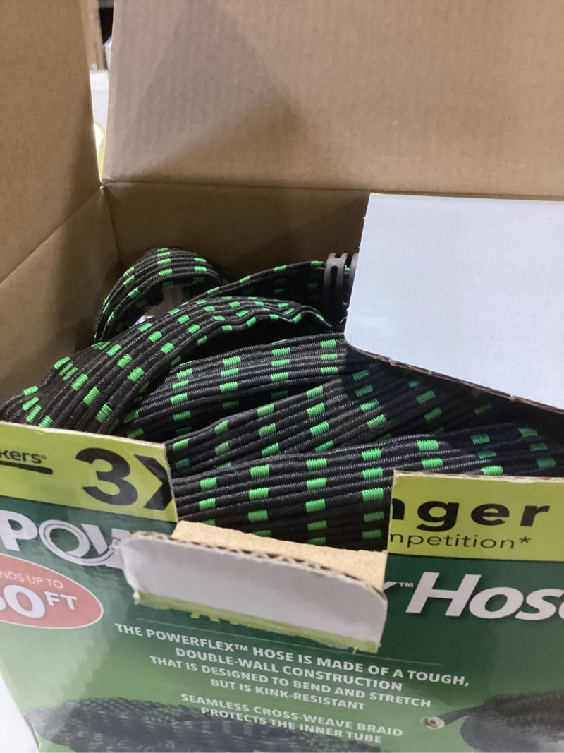 Condition photo showing As Is for flex-able hose flex-able xtreme hose 50ft - kink free, expandable, heavy duty, green garden hose