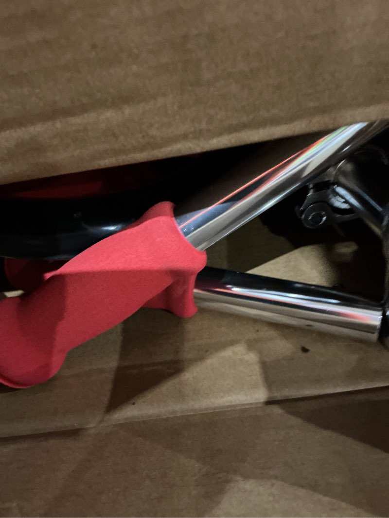 Condition photo showing Good Condition for (used)razor a5 lux kick scooter for kids ages 8+ - 8\" urethane wheels, anodized finish featuring bold colors and graphics, for riders up to 220 lbs red scooter