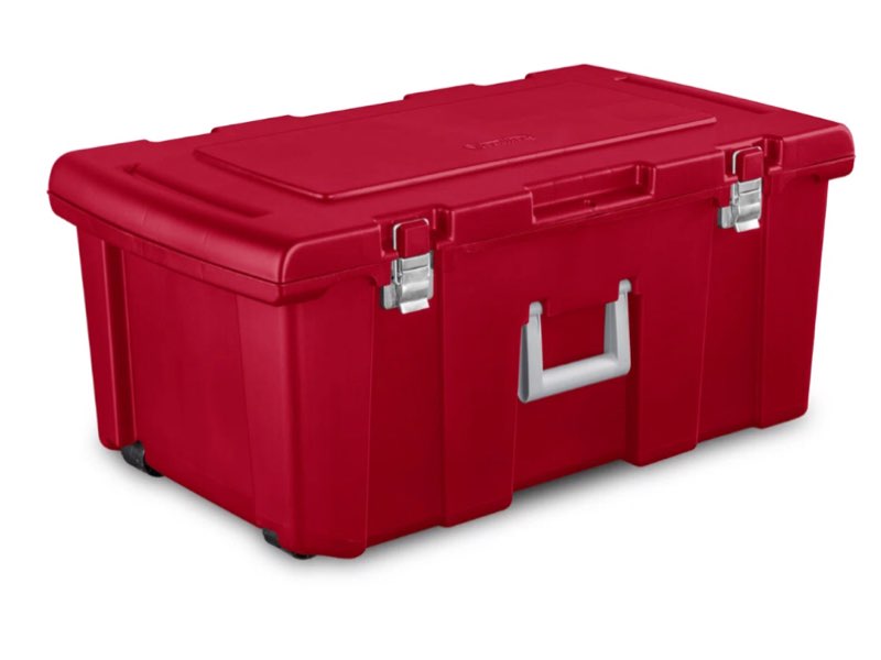 Sterilite Wheeled Footlocker, Plastic Utility Storage Container