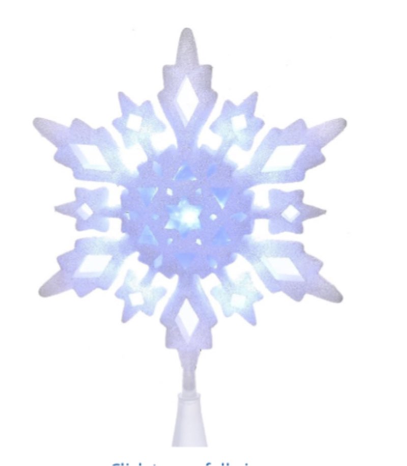 Sparkle Mercury Snowflake Tree Topper 