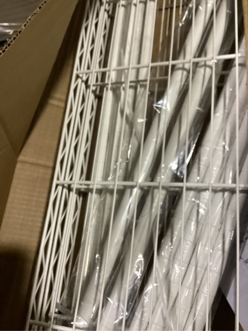 Condition photo showing Good Condition for p8 heavy duty clothes rack?with extended width design? rolling clothing racks for hanging clothes?portable garment rack with lockable wheels?51.2" w x 15.8" d x 80.5" h?max load 700lbs?white