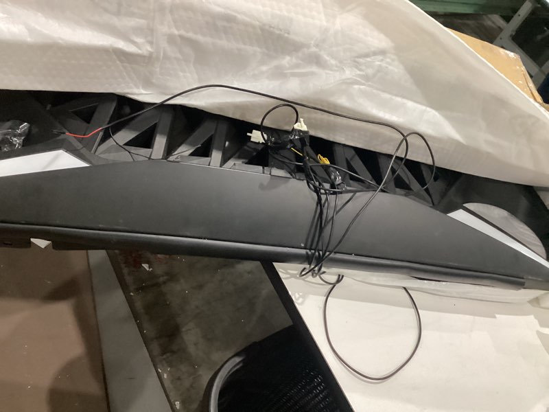 Condition photo showing As Is for front shark grille compatible with 2018-2025 jeep wrangler jl jlu gladiator jt, w/drl turn signal lights, matte black