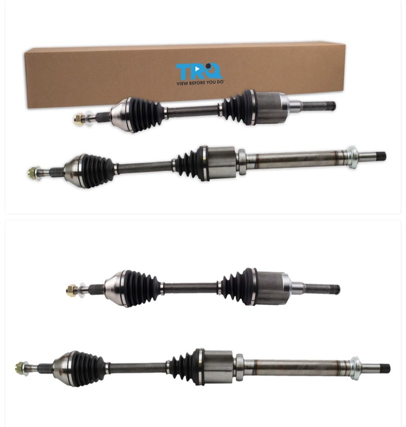 TRQ Front CV Axle Assembly Set Compatible with 2013-2018 Ford Fusion 2014-2016 Lincoln MK
