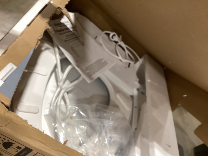 Condition photo showing As Is for KERDE P30B Bidet Toilet Seat - Dual Control (Side Panel & Remote), Warm Water Wash, Heated Seat, Warm Air Dryer, LED Night Light,Existing Toilets Electric Bidet Elongated Electronic Heated Smart Minimalist