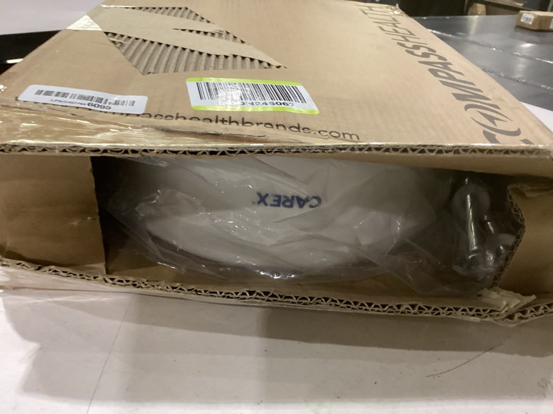 Condition photo showing Good Condition for carex toilet seat riser, elongated raised toilet seat adds 3.5 inches to toilet height, for assistance bending or sitting, 300 pound weight capacity toilet riser