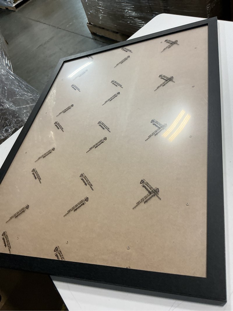 Condition photo showing As Is for hukonhep 5x10 black picture frames, photos frame with plexiglass, wall gallery photo frames, horizontal and vertical for wall mounting and tabletop, home office decoration