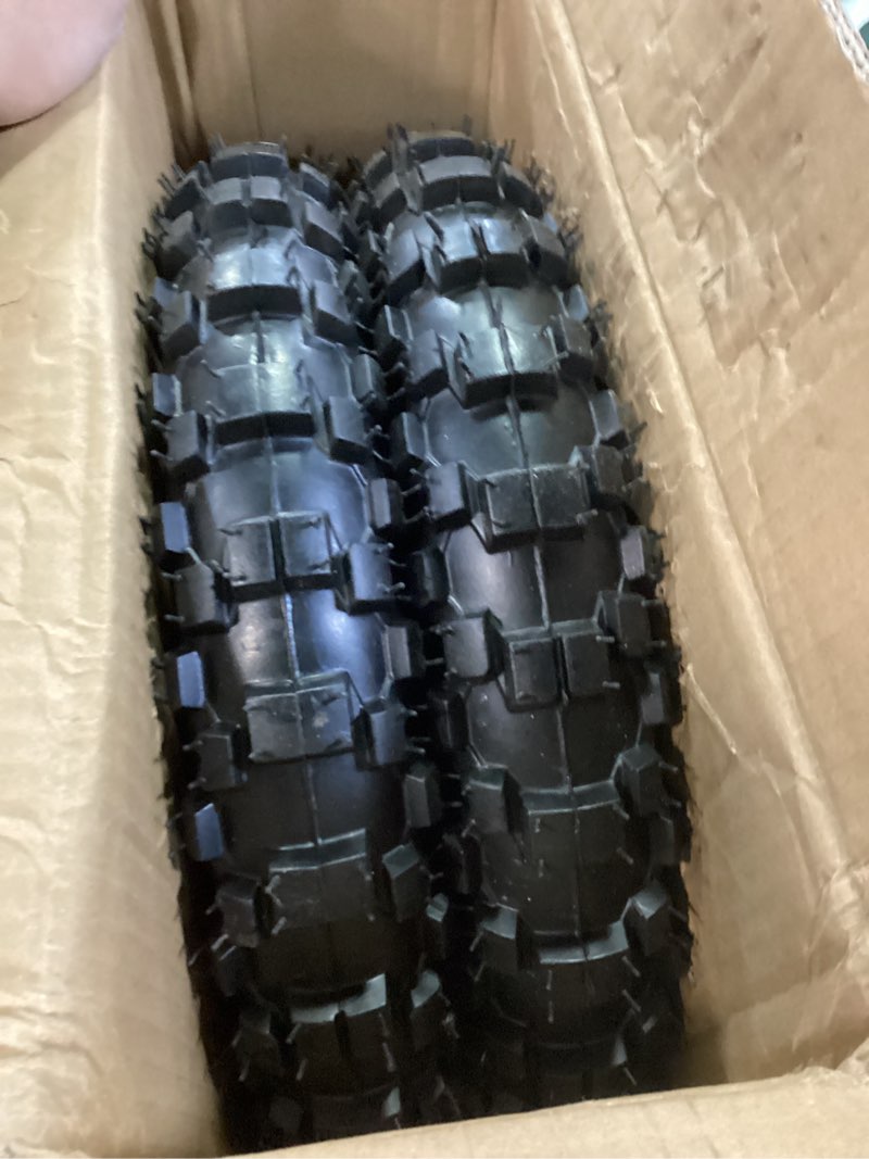 Condition photo showing Good Condition for SUNQIAO Front and Rear Rim Wheel PW50 Pair of Rim Tire Dirt Bikes ATV Motocross Brake Wheel Assembly Replacement for Yamaha (Black)