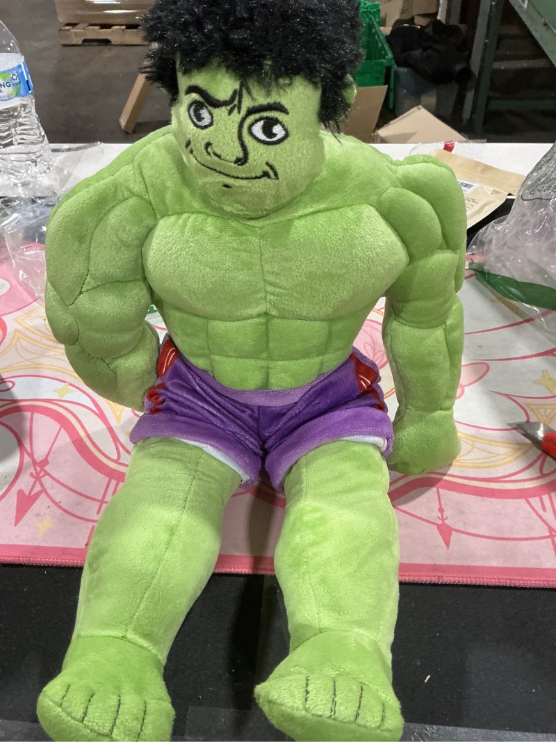 Condition photo showing Good Condition for Jay Franco Marvel Super Hero Adventures Toddler Hulk Plush Stuffed Pillow Buddy - Super Soft Polyester Microfiber, 18 inch (Official Marvel Product) Green - Hulk
